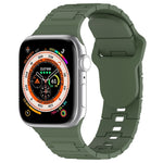 スクエアバックルアーマースタイルシリコンウォッチバンド、Apple Watch Ultra 49mm用、Apple Watch SE 2023 44mm用、Apple Watch 8 41mm用