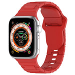 スクエアバックルアーマースタイルシリコンウォッチバンド、Apple Watch Ultra 49mm用、Apple Watch SE 2023 44mm用、Apple Watch 8 41mm用