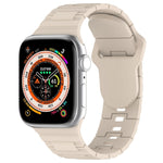 スクエアバックルアーマースタイルシリコンウォッチバンド、Apple Watch Ultra 49mm用、Apple Watch SE 2023 44mm用、Apple Watch 8 41mm用