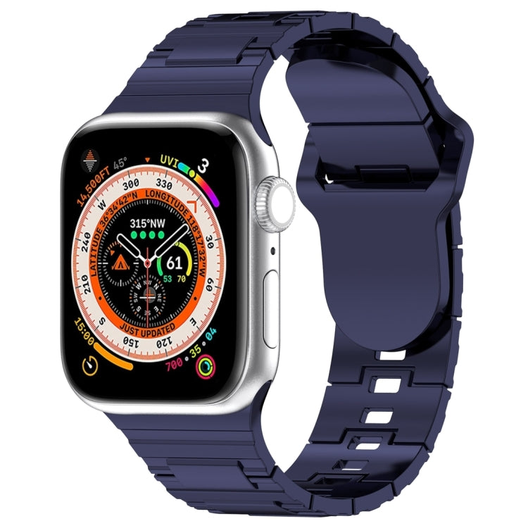 スクエアバックルアーマースタイルシリコンウォッチバンド、Apple Watch SE 2023 40mm用、Apple Watch 4 40mm用、Apple Watch 3 38mm用