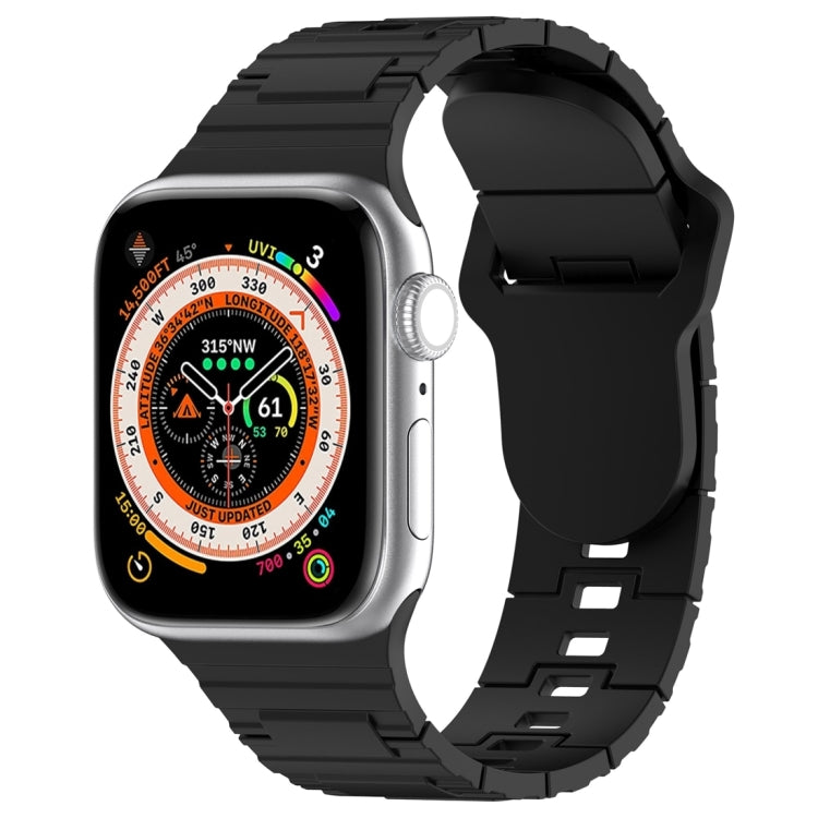 スクエアバックルアーマースタイルシリコンウォッチバンド、Apple Watch SE 2023 40mm用、Apple Watch 4 40mm用、Apple Watch 3 38mm用