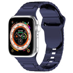 スクエアバックルアーマースタイルシリコンウォッチバンド、Apple Watch 9 45mm用、Apple Watch 9 41mm用