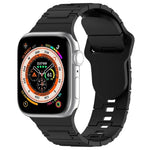 スクエアバックルアーマースタイルシリコンウォッチバンド、Apple Watch 9 45mm用、Apple Watch 9 41mm用