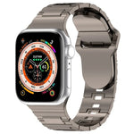 スクエアバックルアーマースタイルシリコンウォッチバンド、Apple Watch 9 45mm用、Apple Watch 9 41mm用