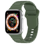 スクエアバックルアーマースタイルシリコンウォッチバンド、Apple Watch 9 45mm用、Apple Watch 9 41mm用