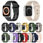 スクエアバックルアーマースタイルシリコンウォッチバンド、Apple Watch 9 45mm用、Apple Watch 9 41mm用