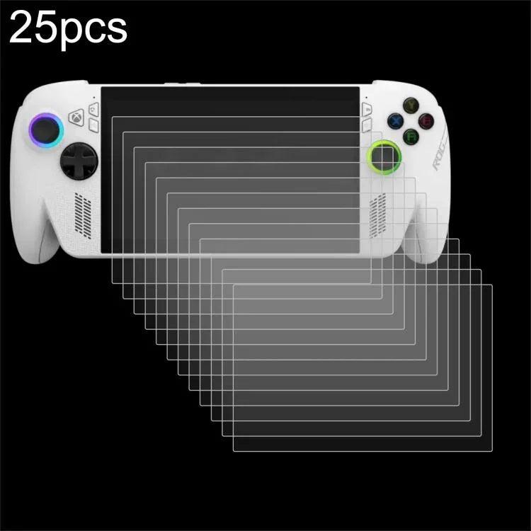 25枚セット 9H 0.3mm 爆発防止強化ガラスフィルム、ASUS Xbox Ally 7.0インチ 2025用、ASUS Rog Ally X 7.0用、ASUS ROG Ally用
