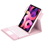 丸型ボタン360度回転可能Bluetoothキーボードレザーケース タッチパッド付き, iPad 第10世代 10.9 2022用, iPad Air 2022 / iPad Pro 11 2021用, iPad 10.2 2021 / Air 2019用