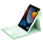 丸型ボタン360度回転可能Bluetoothキーボードレザーケース タッチパッド付き, iPad 第10世代 10.9 2022用, iPad Air 2022 / iPad Pro 11 2021用, iPad 10.2 2021 / Air 2019用