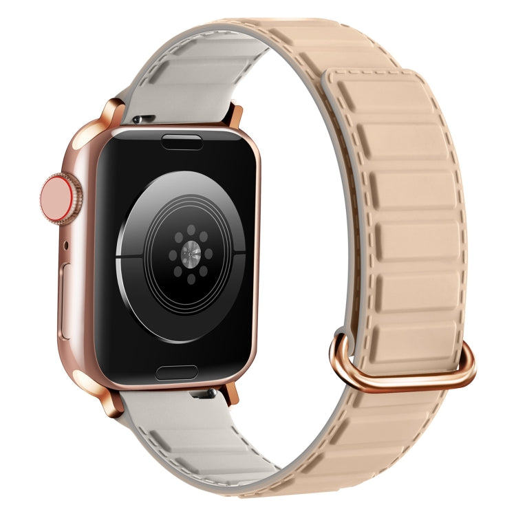 リバースバックル磁気シリコンウォッチバンド、Apple Watch Series 9 41mm用、Apple Watch Ultra 49mm用、Apple Watch Series 8 41mm用