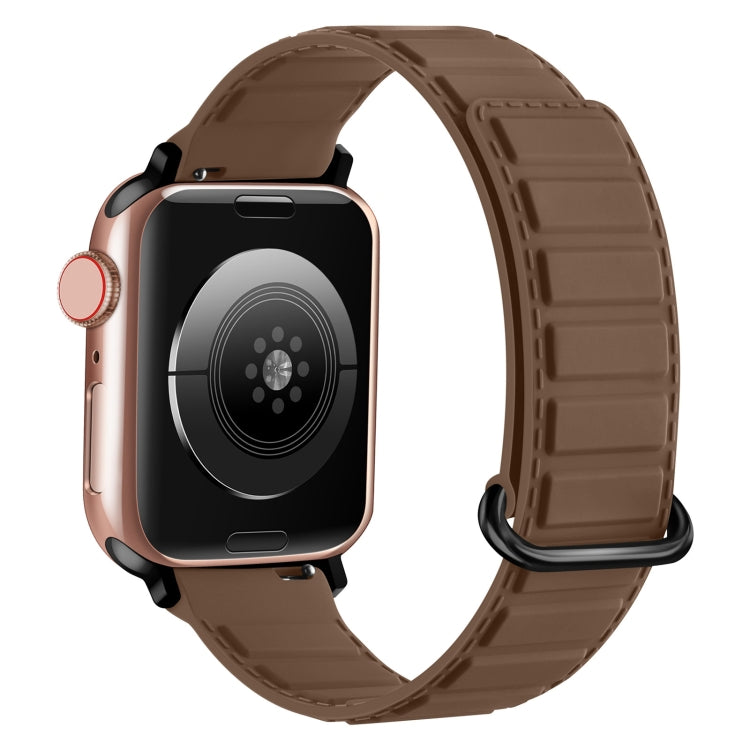 リバースバックル磁気シリコンウォッチバンド、Apple Watch Series 7 41mm用、Apple Watch Series 7 45mm用、Apple Watch SE 40mm用