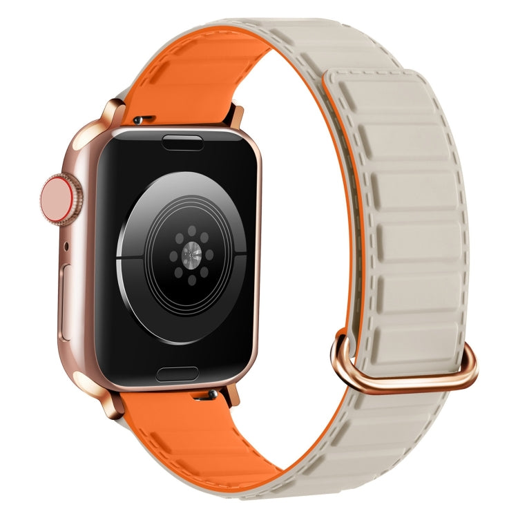 リバースバックル磁気シリコンウォッチバンド、Apple Watch Series 10 46mm用、Apple Watch Series 10 42mm用、Apple Watch SE 2023 44mm用