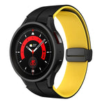 デュアルカラーマグネティック折りたたみバックルシリコンウォッチバンド、Samsung Galaxy Watch 6 / 6 Classic用