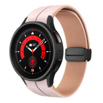 デュアルカラーマグネティック折りたたみバックルシリコンウォッチバンド、Samsung Galaxy Watch 6 / 6 Classic用