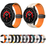 デュアルカラーマグネティック折りたたみバックルシリコンウォッチバンド、Samsung Galaxy Watch 6 / 6 Classic用