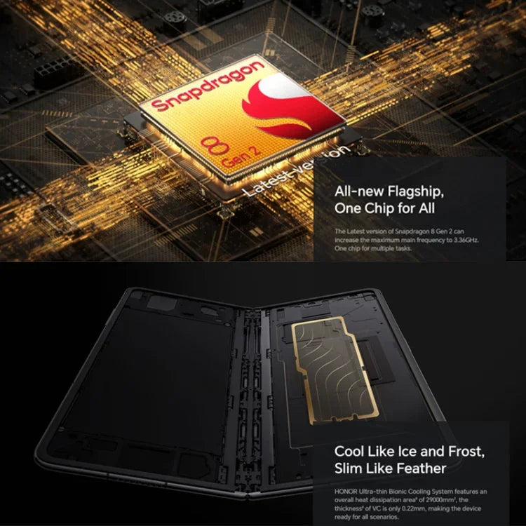Honor Magic V2 Ultimate 5G、7.92インチ＋6.43インチ MagicOS 7.2 Snapdragon 8 Gen2 オクタコア 最大3.36GHz、ネットワーク：5G、OTG、Google Play非対応、16GB+1TB
