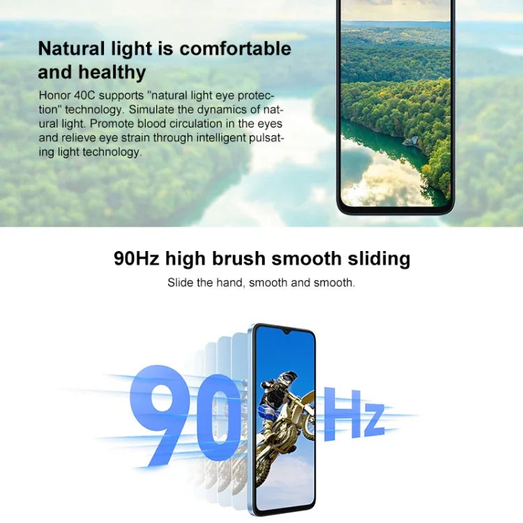 Honor Play 40C 5G、6.56インチ MagicOS 7.1 Snapdragon 480 Plus オクタコア 最大2.2GHz、ネットワーク：5G、Google Play非対応、6GB+128GB