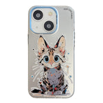 Animal Pattern Oil Painting Series PC + TPU Phone Case, For iPhone 14