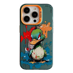 動物柄油絵シリーズ PC + TPUスマホケース、iPhone 16 Pro用
