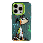 動物柄油絵シリーズ PC＋TPUスマホケース、iPhone 16 Pro Max用