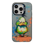 動物柄油絵シリーズ PC + TPUスマホケース、iPhone 16 Pro用