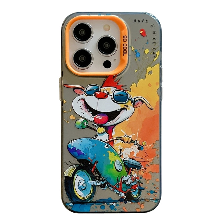 動物柄油絵シリーズ PC + TPUスマホケース、iPhone 16 Pro用