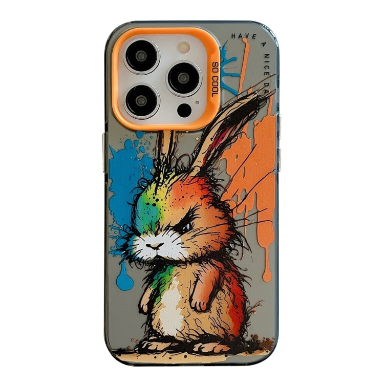 動物柄油絵シリーズ PC＋TPUスマホケース、iPhone 16 Pro Max用