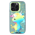 動物柄油絵シリーズ PC + TPUスマホケース、iPhone 16 Pro用