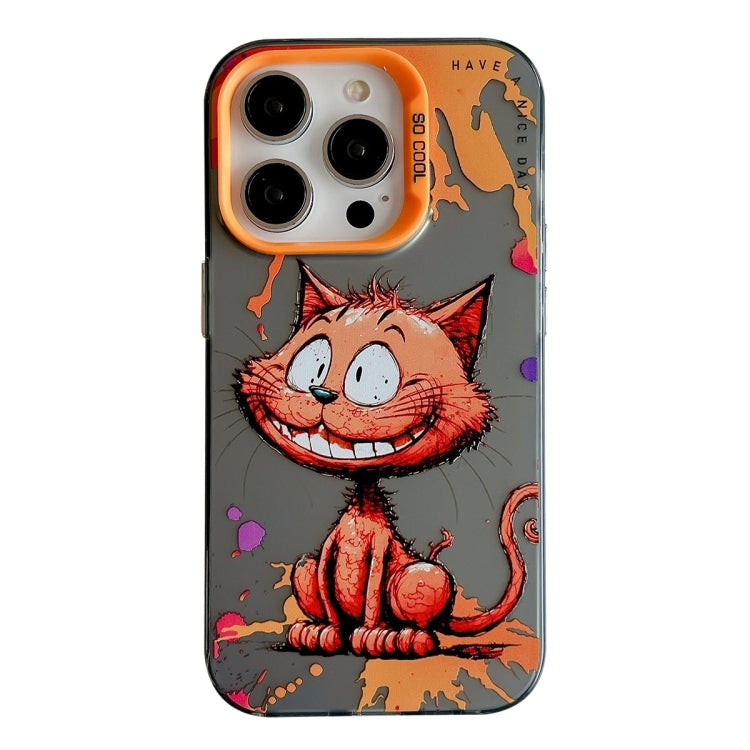 動物柄油絵シリーズ PC + TPUスマホケース、iPhone 16 Pro用