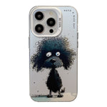 動物柄油絵シリーズ PC + TPUスマホケース、iPhone 16 Pro用