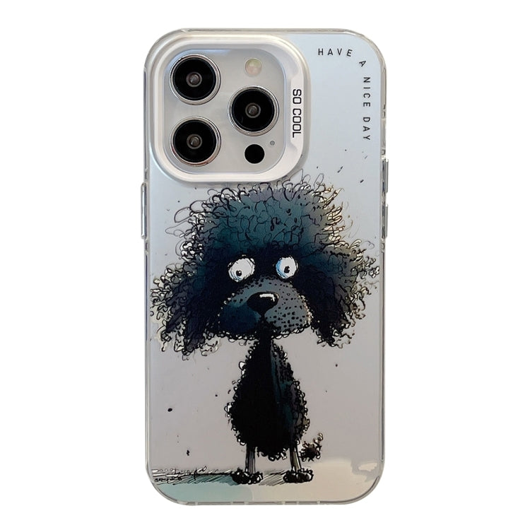 動物柄油絵シリーズ PC + TPUスマホケース、iPhone 16 Pro用