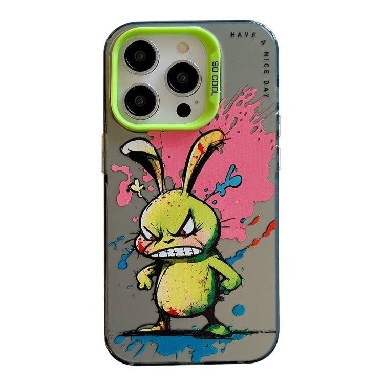 動物柄油絵シリーズ PC + TPUスマホケース、iPhone 16 Pro用