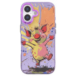 動物柄油絵シリーズ PC＋TPUスマホケース、iPhone 17用