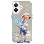 動物柄油絵シリーズ PC＋TPUスマホケース、iPhone 17用