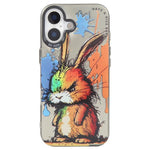 動物柄油絵シリーズ PC＋TPUスマホケース、iPhone 17用