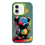 動物柄油絵シリーズ PC＋TPUスマホケース、iPhone 16 Pro Max用
