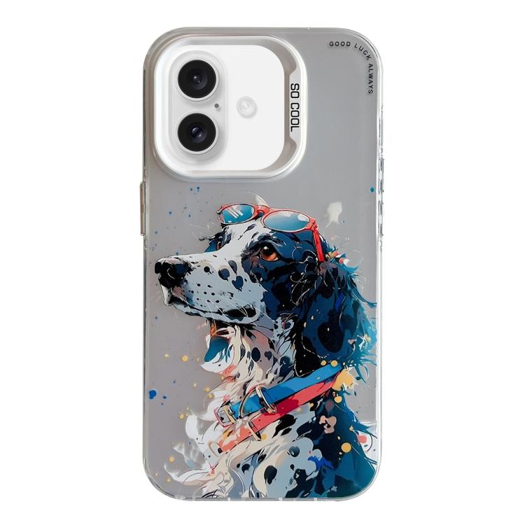 動物柄油絵シリーズ PC＋TPUスマホケース、iPhone 16 Pro Max用