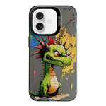 動物柄油絵シリーズ PC＋TPUスマホケース、iPhone 16 Pro Max用