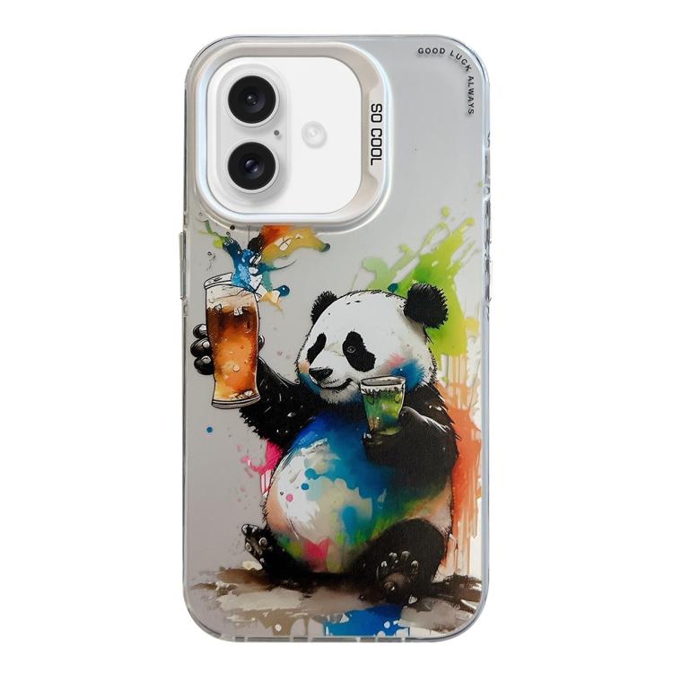 動物柄油絵シリーズ PC＋TPUスマホケース、iPhone 16 Pro Max用