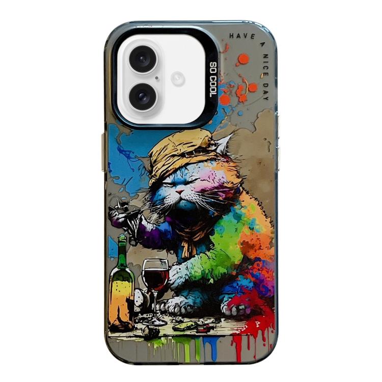 動物柄油絵シリーズ PC＋TPUスマホケース、iPhone Air用