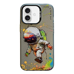 動物柄油絵シリーズ PC＋TPUスマホケース、iPhone 16 Pro Max用