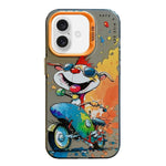 動物柄油絵シリーズ PC＋TPUスマホケース、iPhone 16 Pro Max用