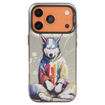 動物柄油絵シリーズ PC＋TPUスマホケース、iPhone 17用