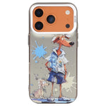 動物柄油絵シリーズ PC＋TPUスマホケース、iPhone 17用