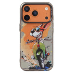 動物柄油絵シリーズ PC＋TPUスマホケース、iPhone 17用