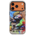 動物柄油絵シリーズ PC＋TPUスマホケース、iPhone 17 Pro用