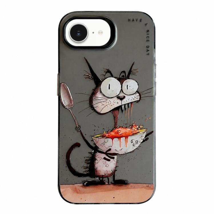 動物柄油絵シリーズ PC＋TPUスマホケース、iPhone 17 Pro Max用