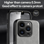 スキンフィール磁気レザー背面スマホケース、iPhone 14用、iPhone 14 Pro用、iPhone 14 Pro Max用