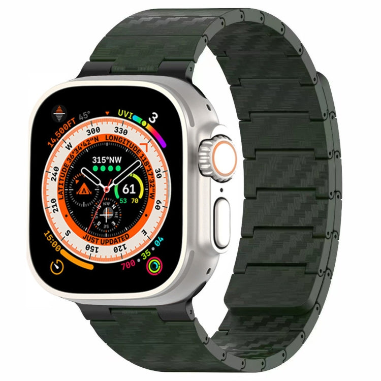 カーボンファイバーマグネティックループウォッチバンド、Apple Watch シリーズ10 46mm用、Apple Watch シリーズ10 42mm用、Apple Watch SE 2023 44mm用、Apple Watch SE 2023 40mm用、Apple Watch Ultra 2 49mm用、Apple Watch シリーズ9 45mm用、Apple Watch シリーズ9 41mm用