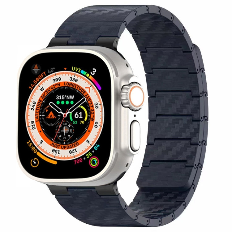 カーボンファイバーマグネティックループウォッチバンド、Apple Watch シリーズ10 46mm用、Apple Watch シリーズ10 42mm用、Apple Watch SE 2023 44mm用、Apple Watch SE 2023 40mm用、Apple Watch Ultra 2 49mm用、Apple Watch シリーズ9 45mm用、Apple Watch シリーズ9 41mm用